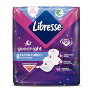 Libresse Goodnight Ultra Large With Wings Pack X8 Ultra Pads 3000x3000