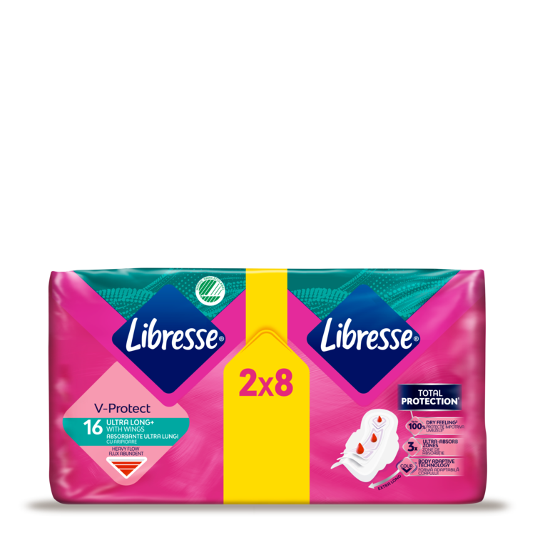 Libresse V Protection Ultra Long With Wings Duo Pack X16 Ultra Pads See Landscape