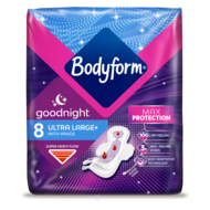 Pack of Bodyform Goodnight Cour-V Ultra Night Towels Wings