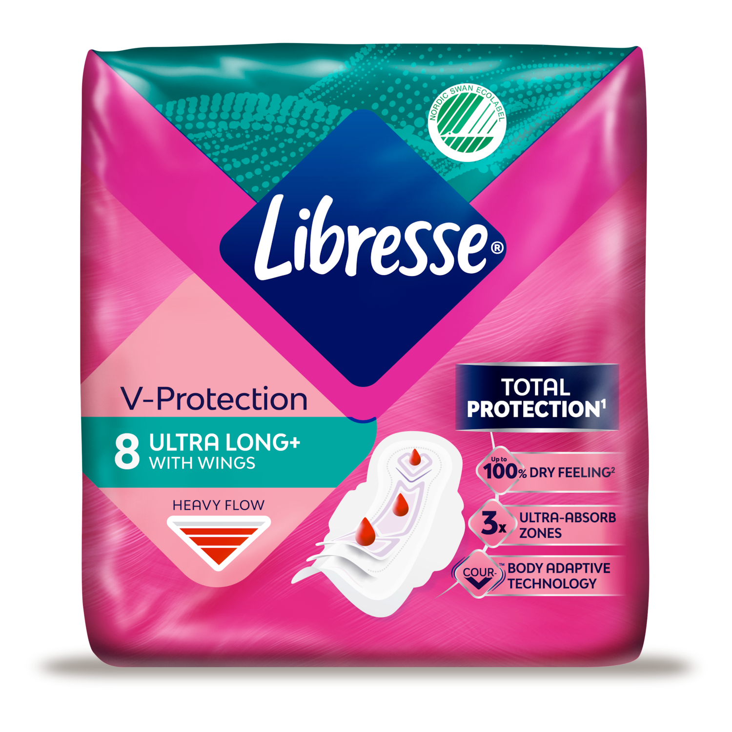 Libresse Ultra Long egészségügyi betét szárnyakkal