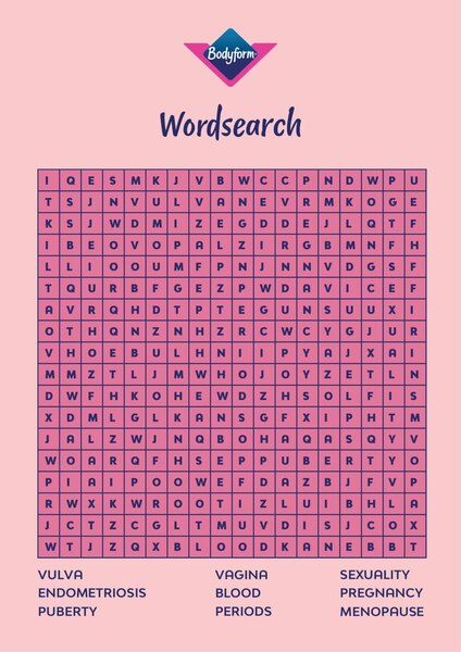 Bodyform Big Word Search