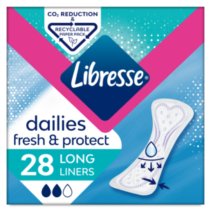 Libresse Dailies Fresh Long Single Pack X28 Femcare Liners Eemea