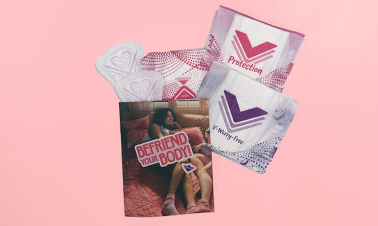 Libresses gratis skolekit med menstruationsbeskyttelse og informationsfolder