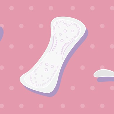 Ilustración detallada de tres tipos diferentes de protectores diarios ofrecidos por Bodyform colocados uno al lado del otro.