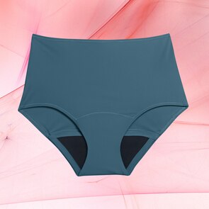 High Waist Period Pants for a Heavy Flow in ocean blue