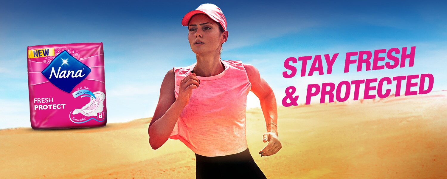 Female running in the desert - freshprotect