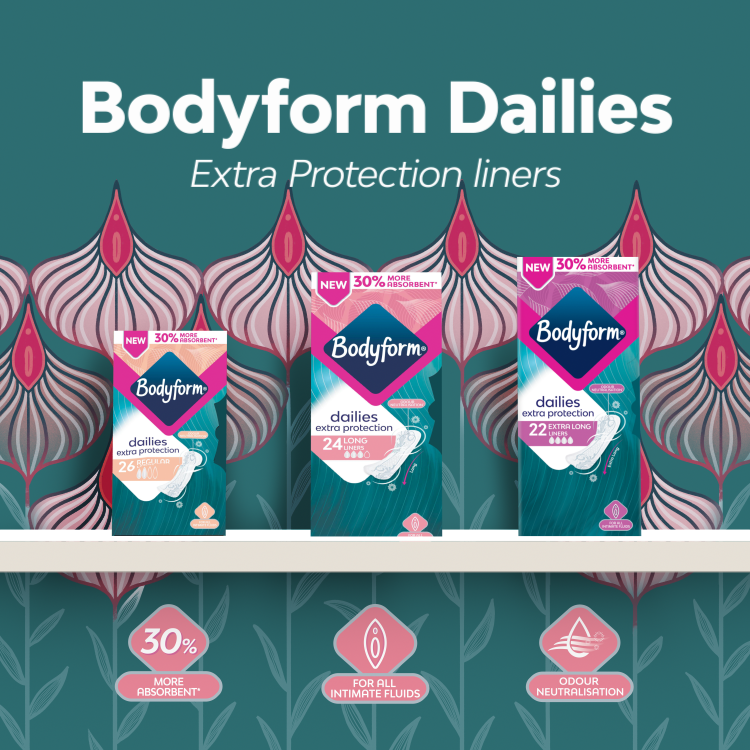 Bodyform Extra Protection Extra Long Liners Bodyform