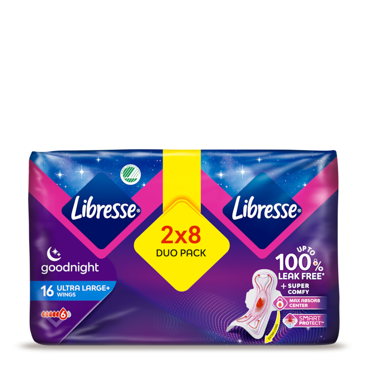 Libresse Goodnight Ultra With Wings Duo Pack X16 Ultra Pads