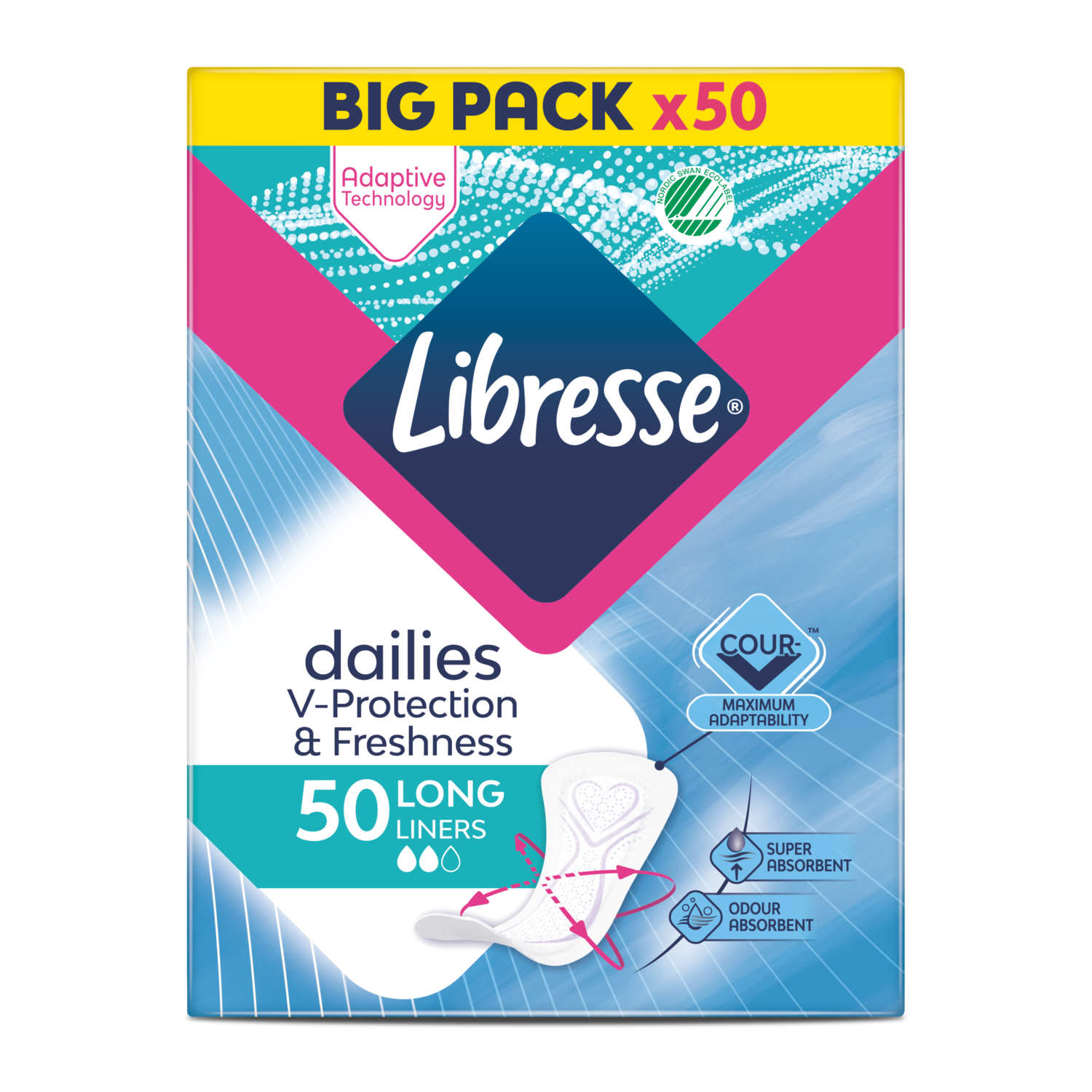 LIBRESSE DAILIES V-PROTECTION & FRESHNESS LONG