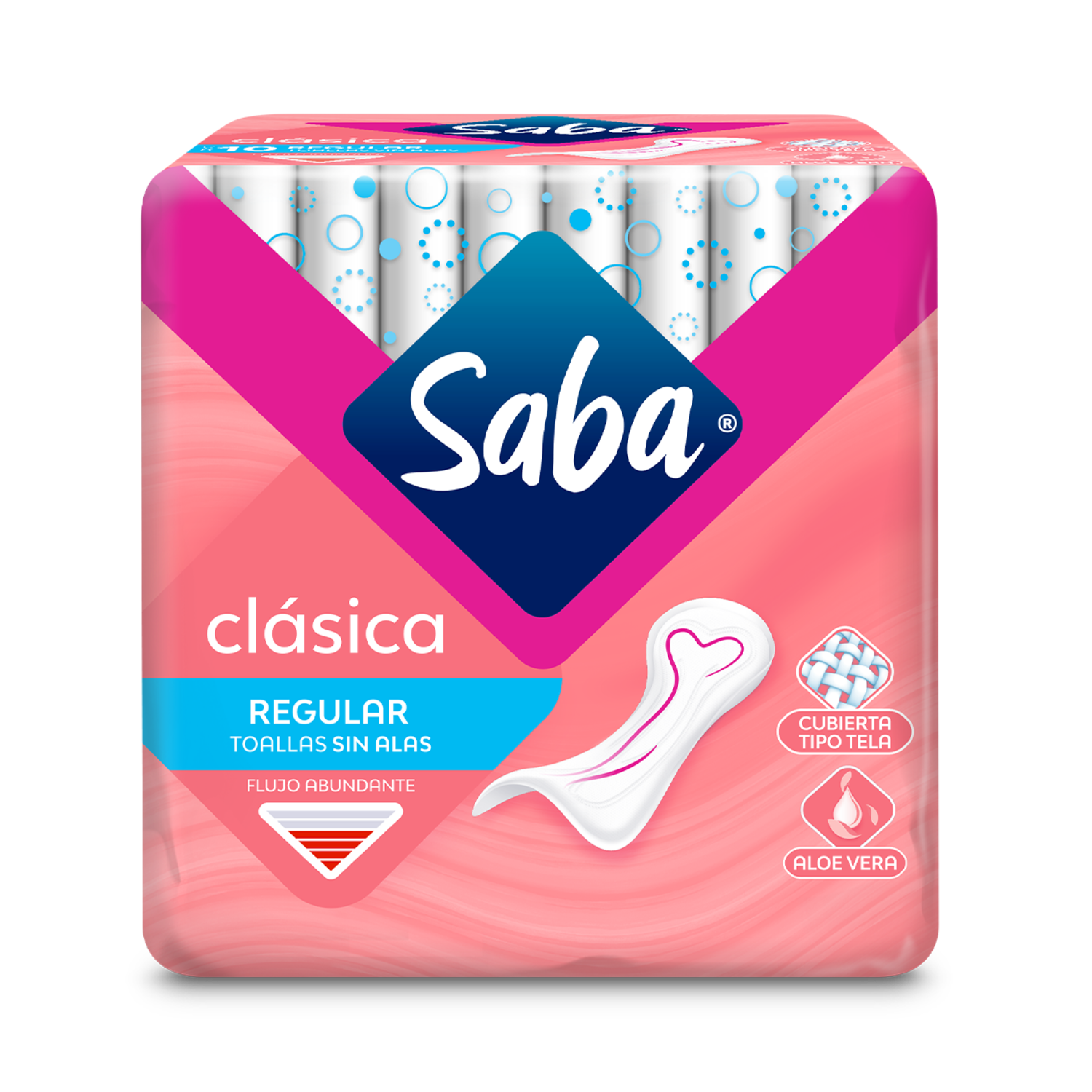 Saba® Toalla Femenina Clásica sin Alas