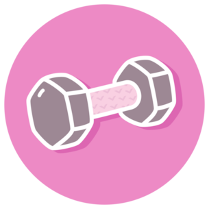 Small pink dumbell