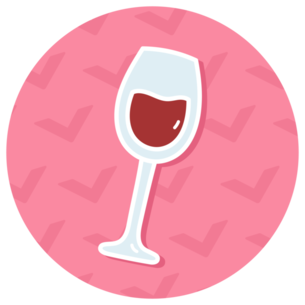 Small glass of red wine