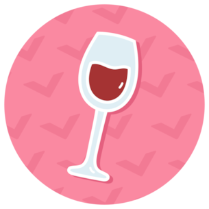 Small glass of red wine