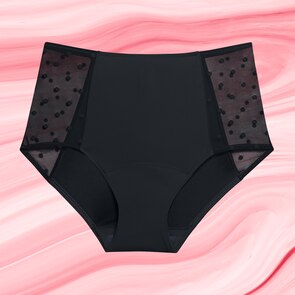Highwaist Dots Light Black Front Fluid