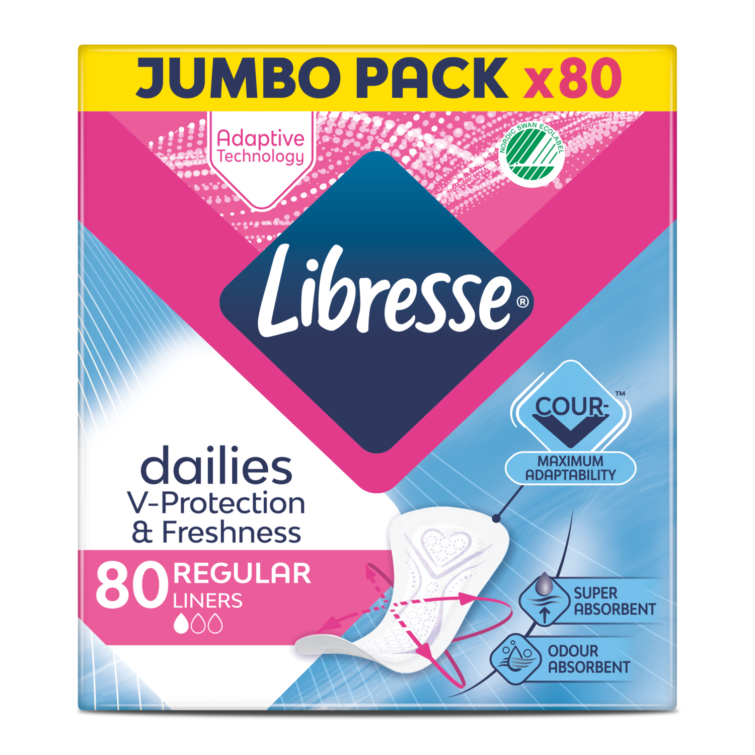 Libresse Dailies Fresh Regular Pack X80 Liners
