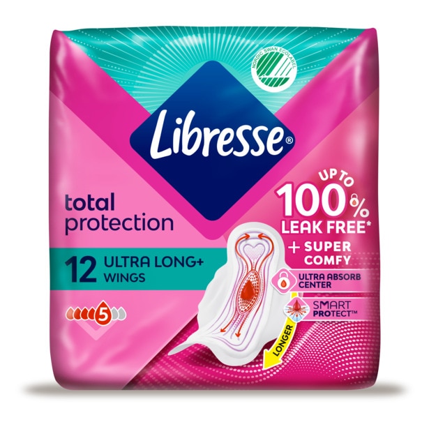 Libresse V Protection Ultra Long With Wings Pack X12 Ultra Pads
