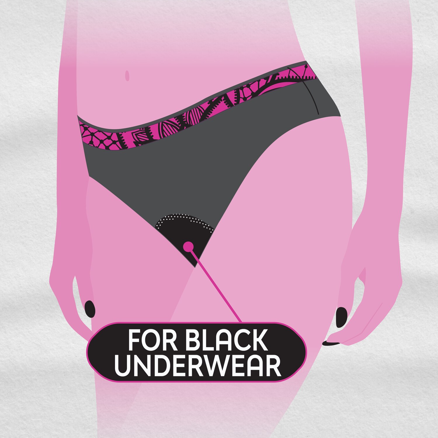Securefit Black Underwear Illustration Eng