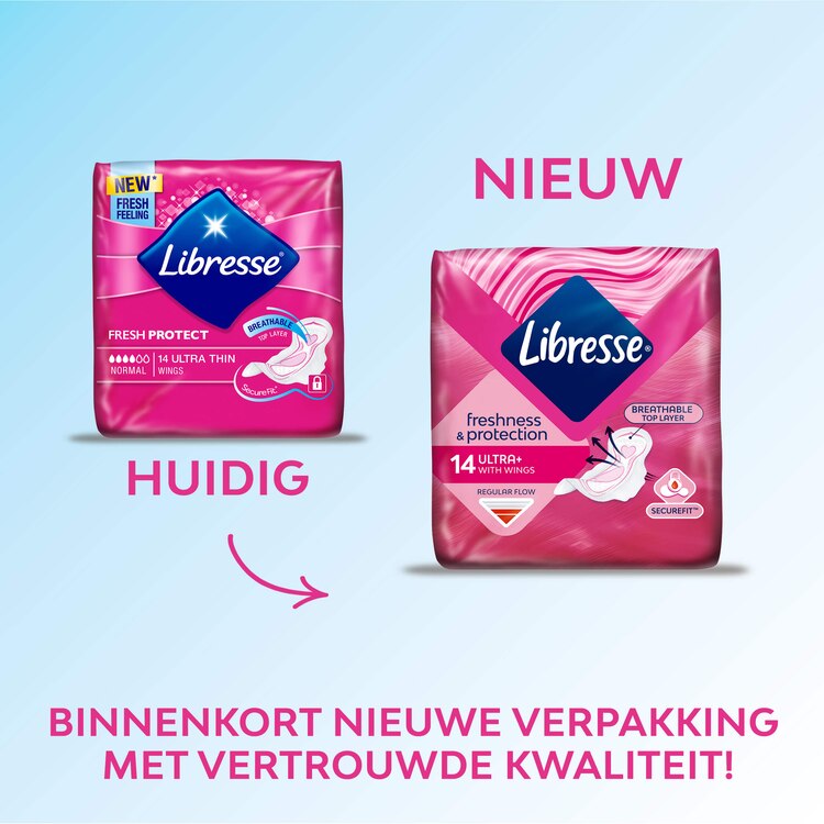 Libresse ultra+ met vleugels maandverband