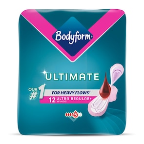 Pack of 12 Bodyform Ultimate ultra regular+ with wings