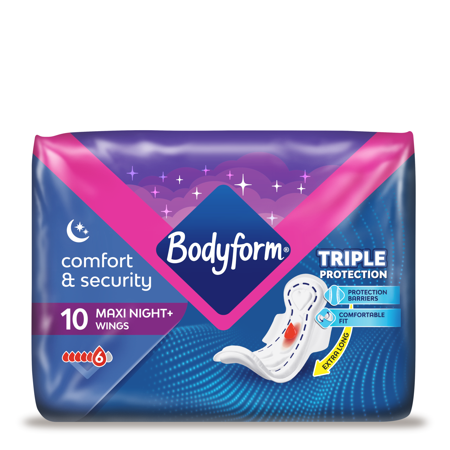 Maxi Night Period Pads with Triple Protection