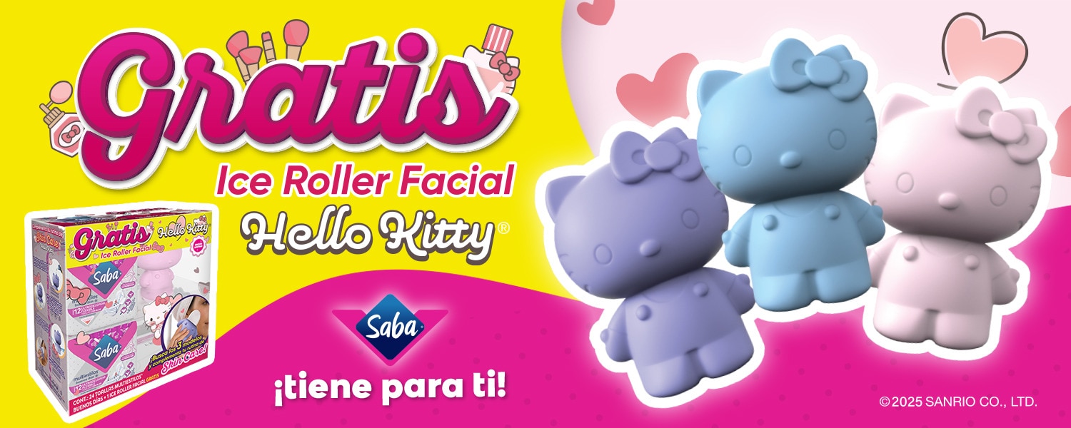 1it de 2 paquetes de Toallas Multiestilos 12 piezas + Face Roll Hielo Hello Kitty.