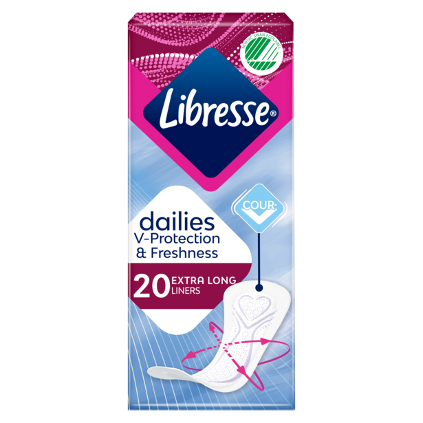 Libresse Dailies Fresh Protect Single Pack X20 Femcare Liner Extra Long Region North
