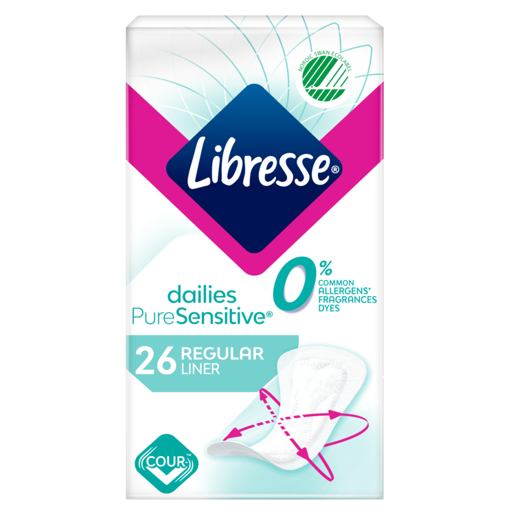 Libresse Puresensitive Single Pack X26 Femcare Liner Regular Region North