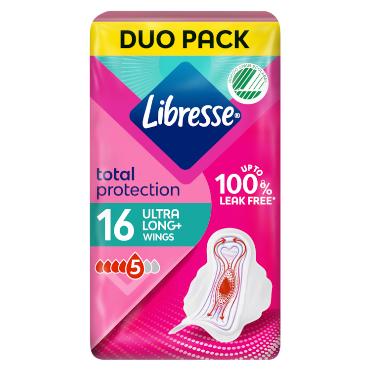 Whole Pack Libresse Total Protection Duo Pack Pcs Femcare Pad Ultra Long Wings Region North
