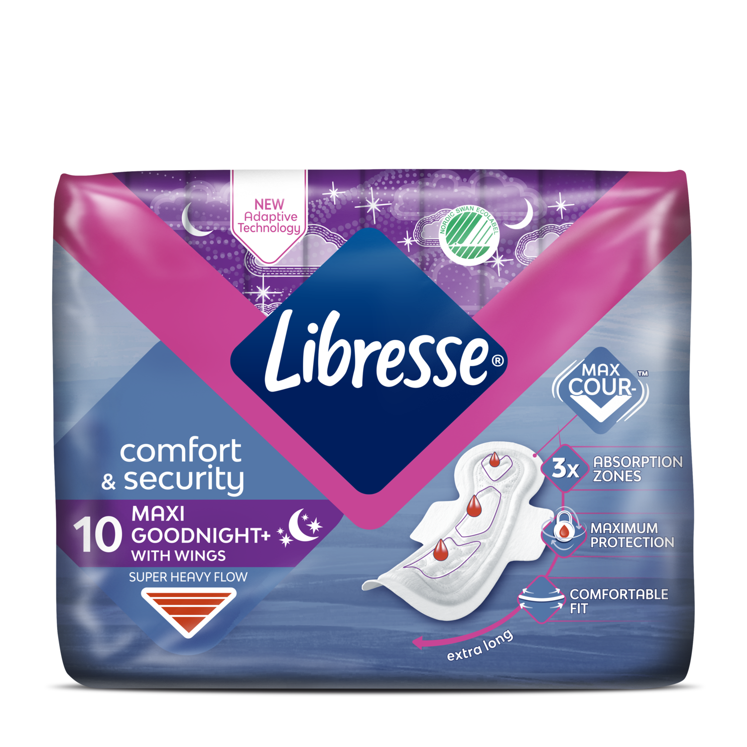 Σερβιέτες Libresse Maxi Goodnight+ με φτερά