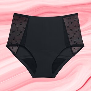 Lush Highwaist Dots Moderate Black Front Fluid
