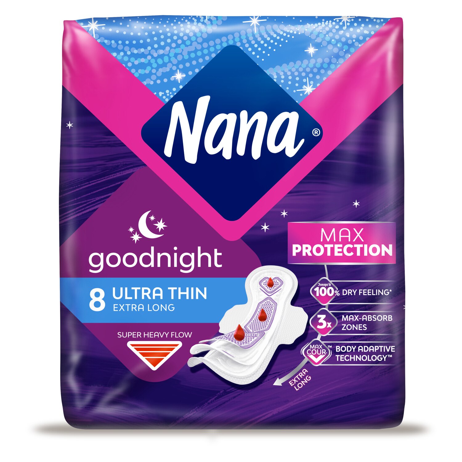 Ultra Goodnight Extra Long Pads with Wings