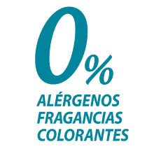 0% Alérgenos fragancias y colorantes