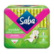 Saba Invisible Confort Manzanilla Delgada Pack Toallas