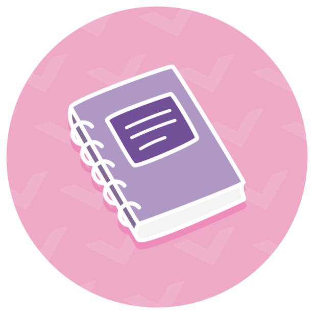 A purple journal