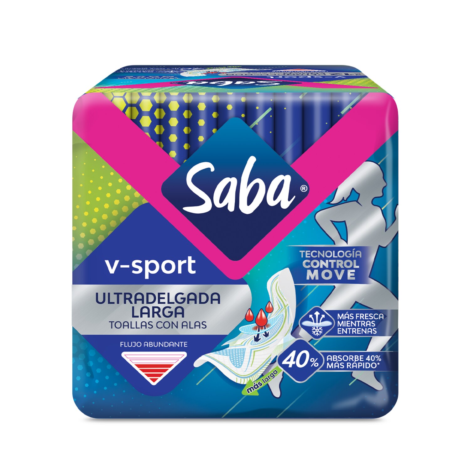 Saba® V-Sport Toallas Ultradelgadas Largas con alas