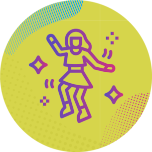 icono de una chica bailando libremente - Saba