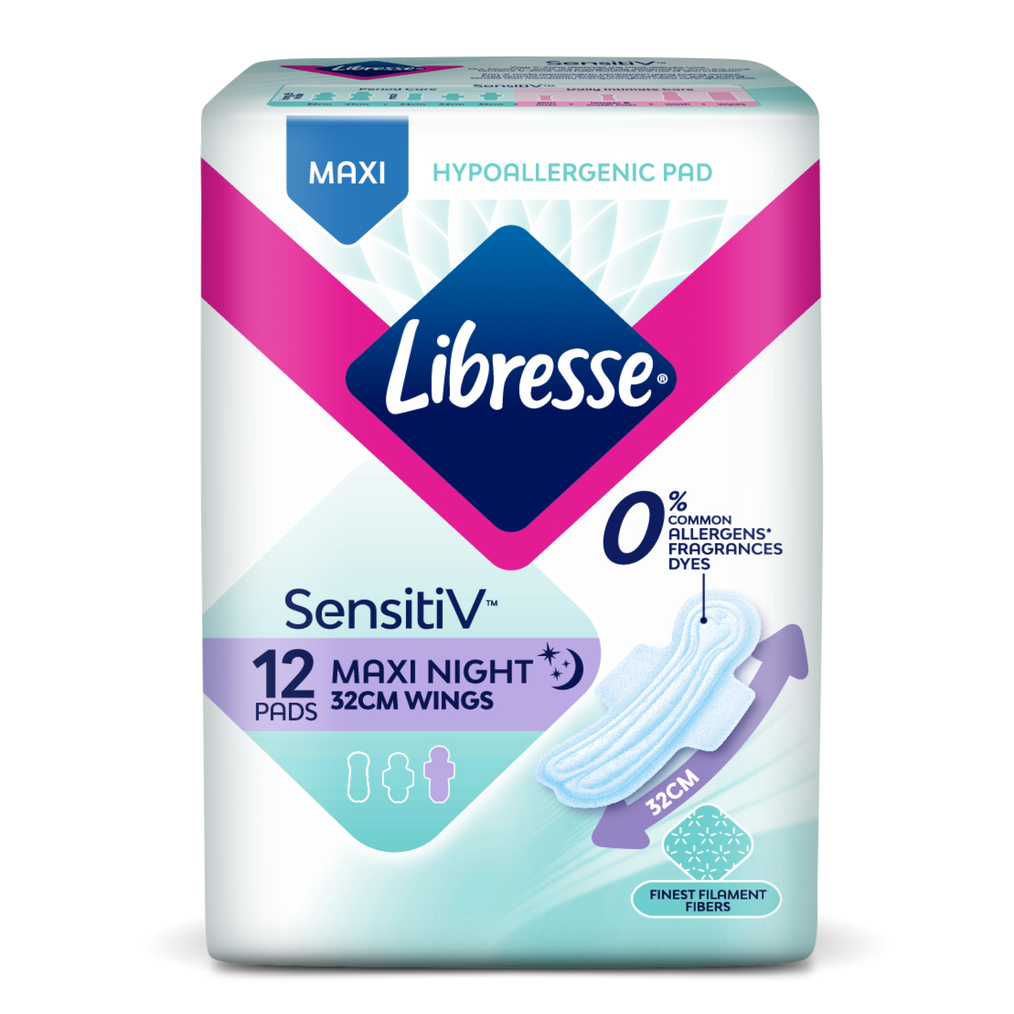 Libresse Sensiti-v Slim Liner Absorbent Liner 32s | Hypoallergenic Pad