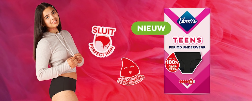 Libresse Teens menstruatieondergoed met Smartprotect