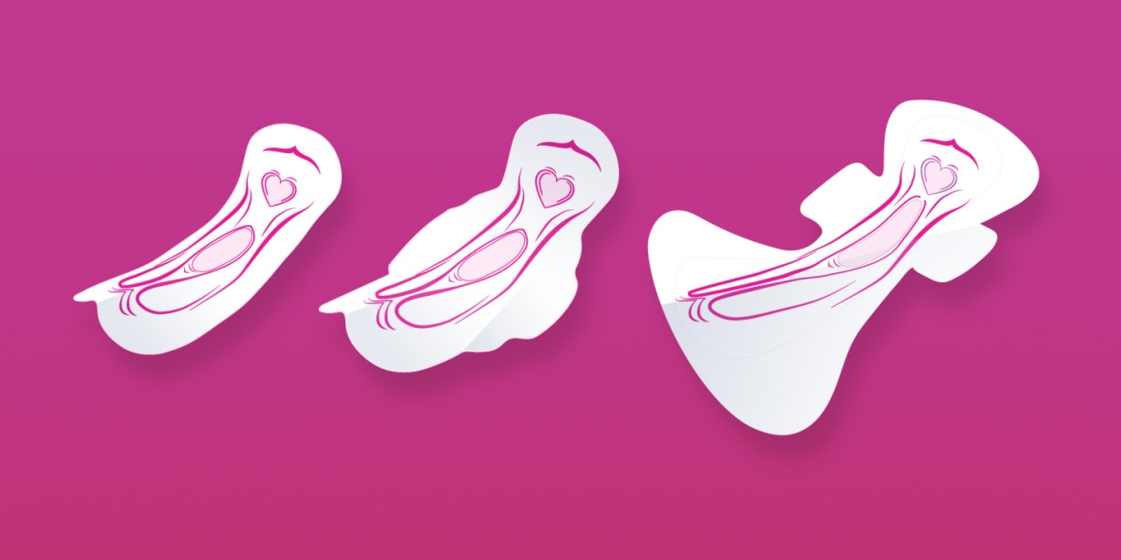 types of menstrual pads