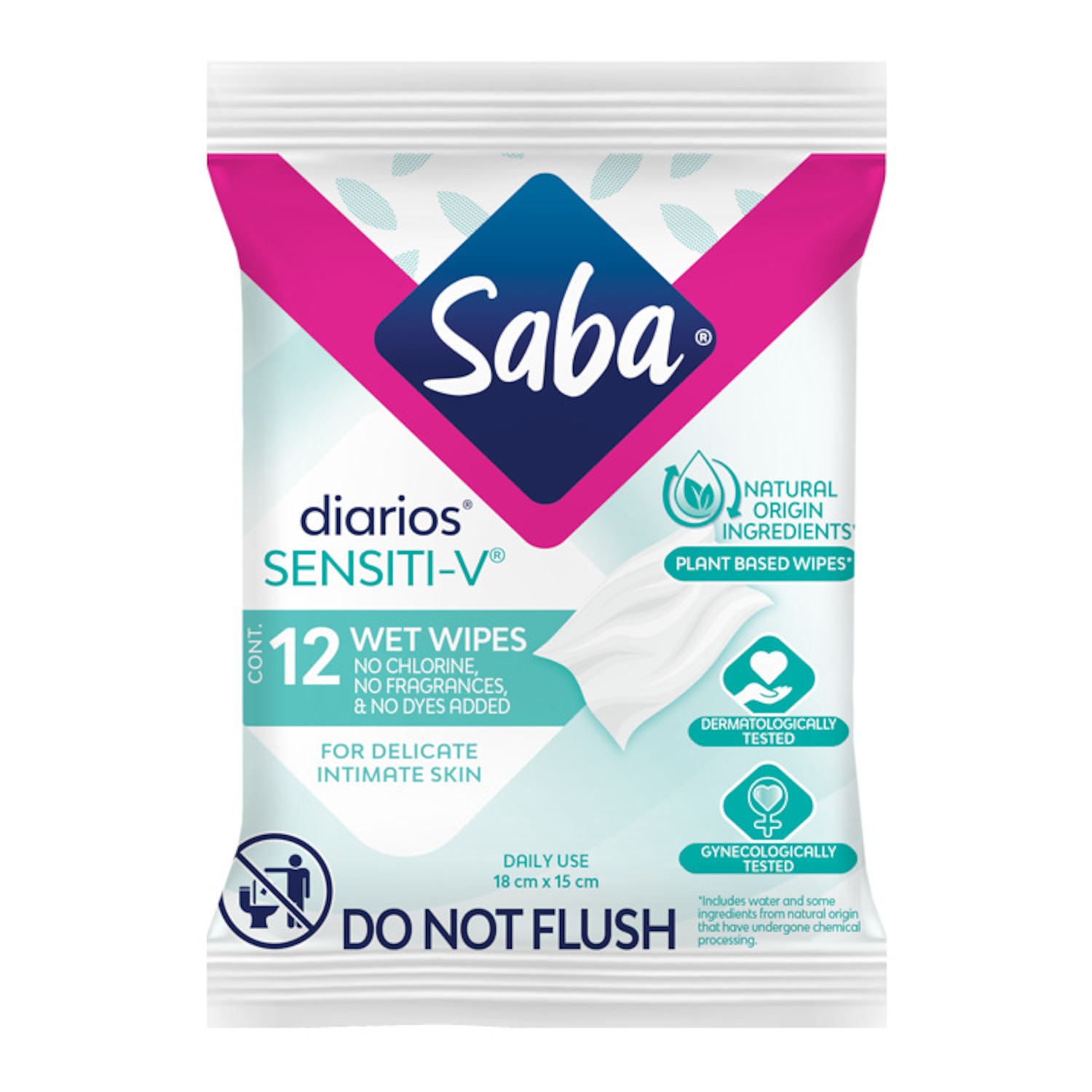 Saba® Diarios® Sensiti-V™ Wet Wipes