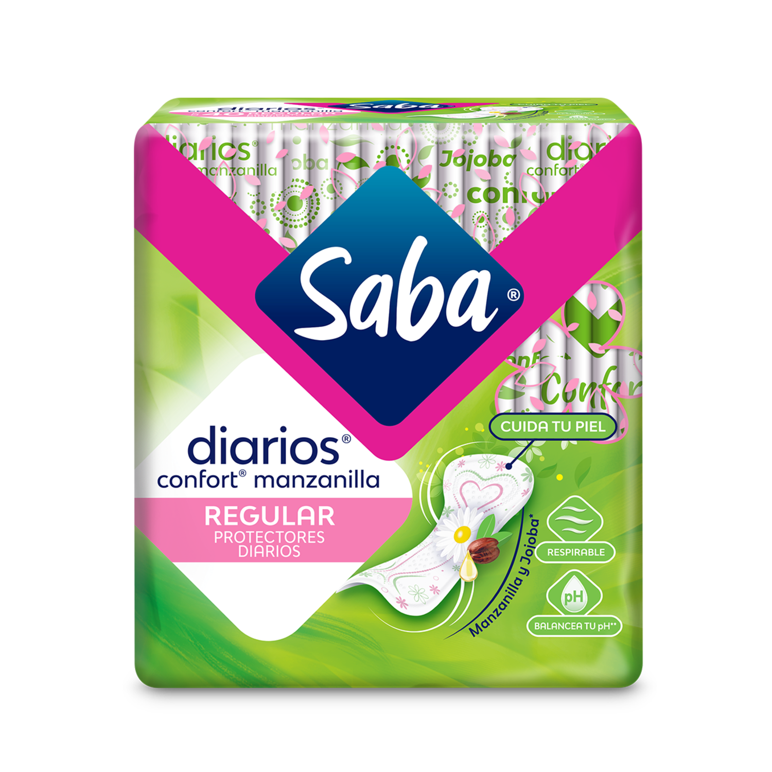 Saba® Protectores Diarios® Confort® Manzanilla Protectores Regulares