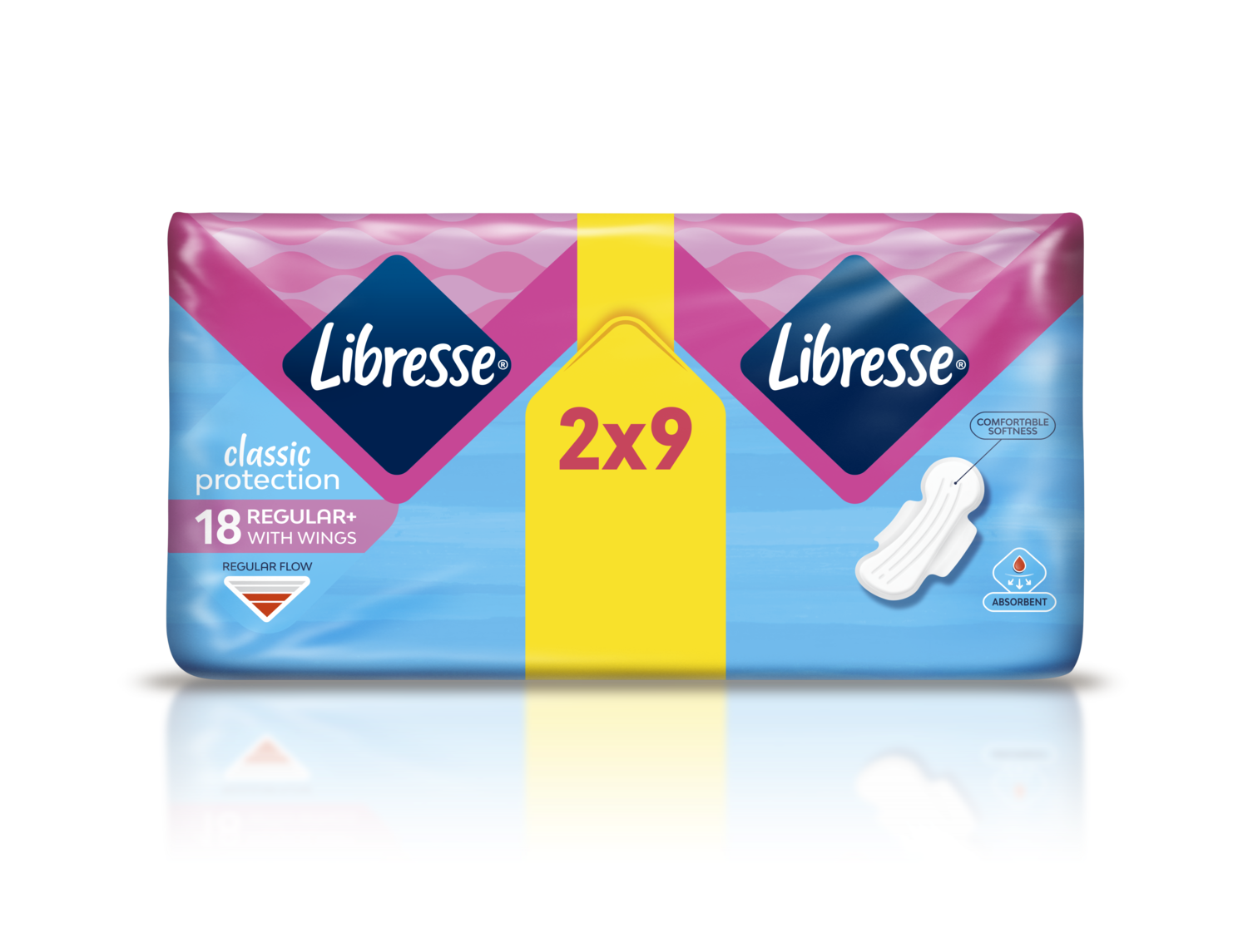 Libresse Classic Protection Normal Wings Duo Pack X18 Ultra Pads Landscape