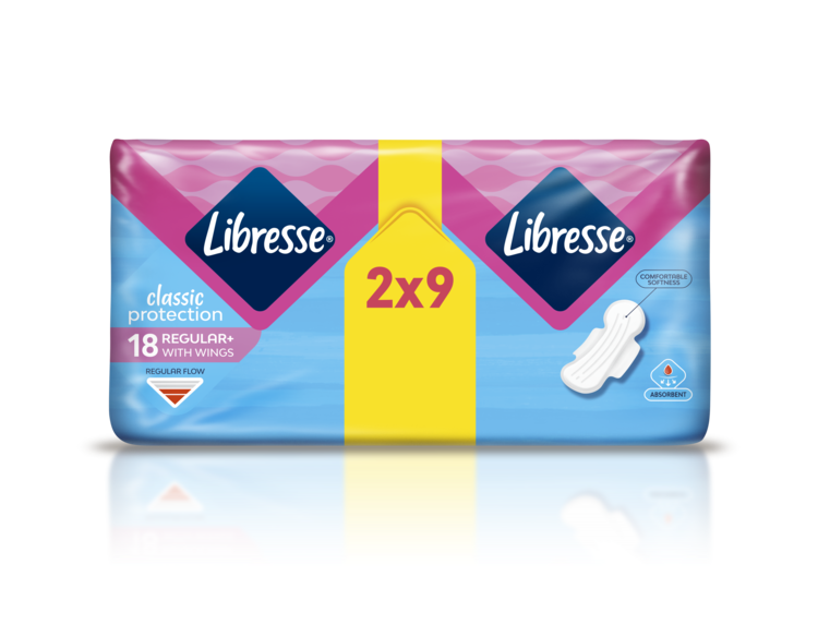 Libresse Classic Protection Normal Wings Duo Pack X18 Ultra Pads Landscape