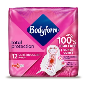 Pack of 12 Bodyform Ultra Normal Period Pads with wings