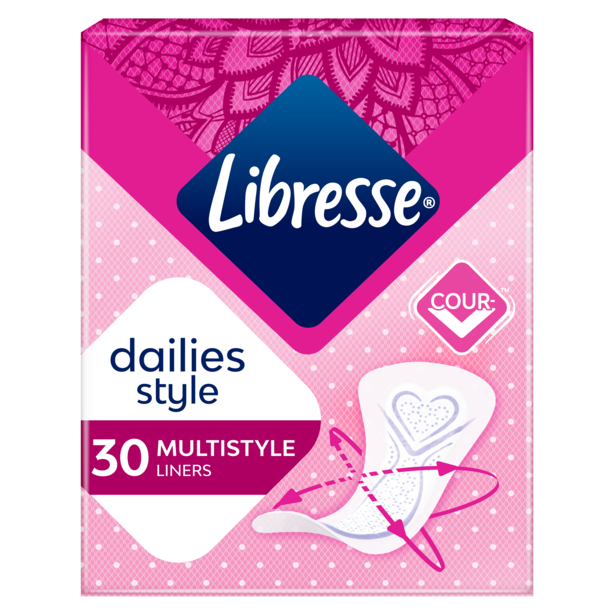 Libresse Dailies Style Single Pack X30 Femcare Liner Multistyle Region North