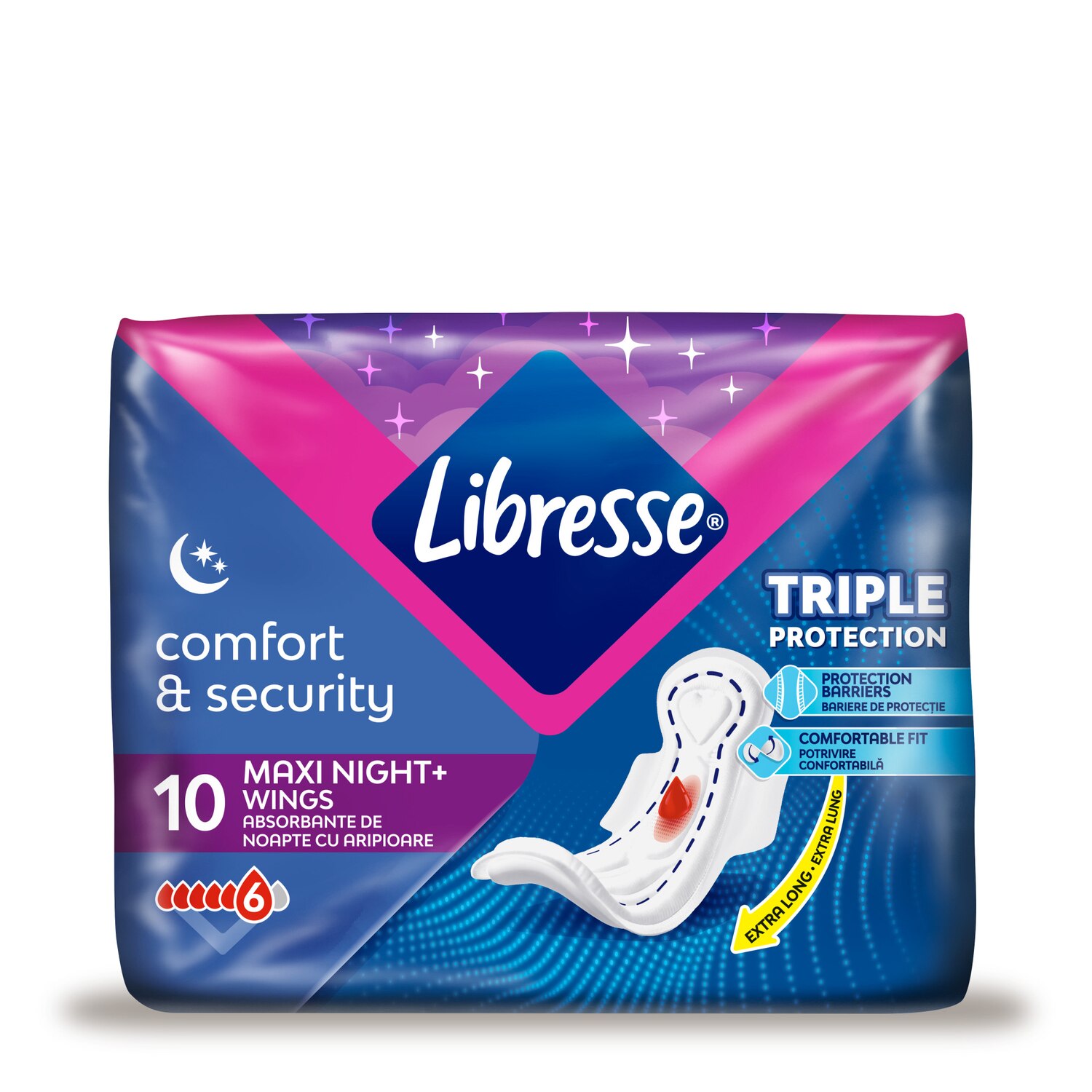 Absorbante Libresse Maxi Night cu aripioare