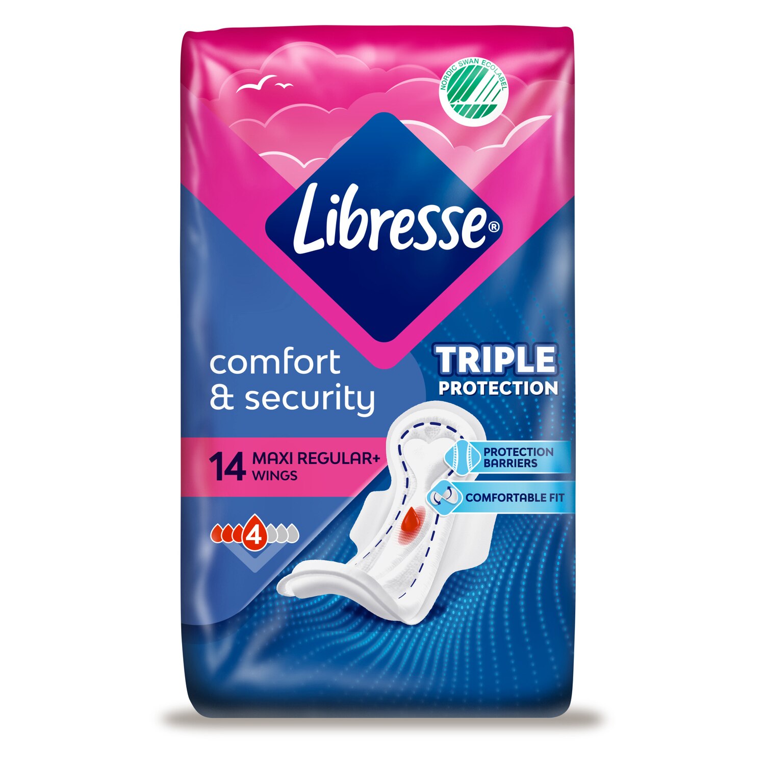 Libresse Maxi+ maandverband met vleugels
