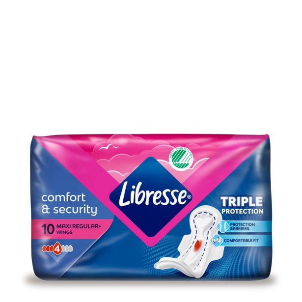 Libresse Comfortsecurity Normalwing Pack X10 Maxi Pads