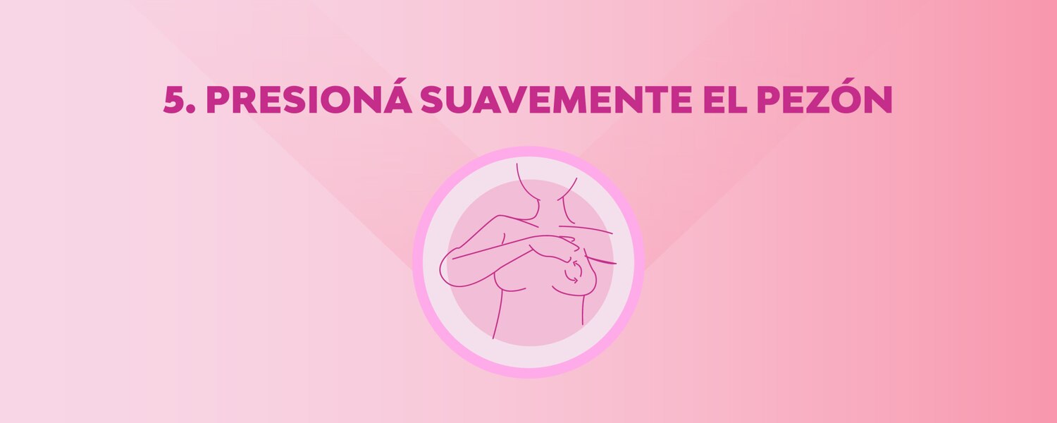 Paso 5 sobre un fondo rosa