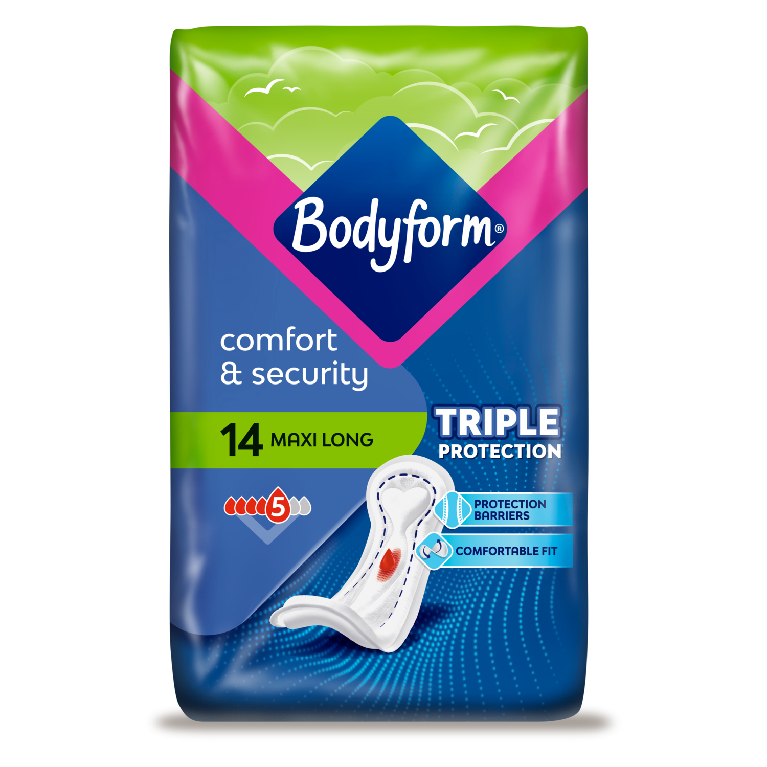 Maxi Long Period Pads with Triple Protection​